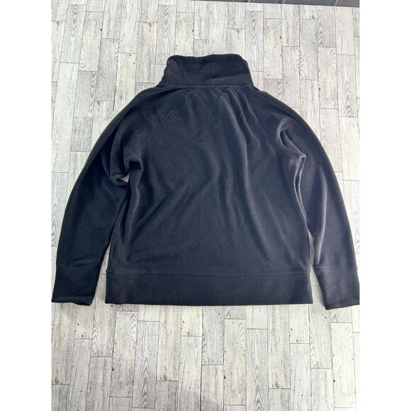 Tommy‎ Hilfiger Sweater Womens Medium Black Pullover Fleece Henley Outdoor Gorp - Picture 2 of 7
